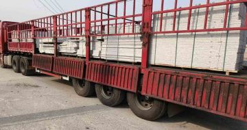 南昌 白麻荔枝面外墙干挂，工厂装车日常