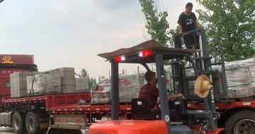 南昌 黄金麻冰裂纹，地铺石装车