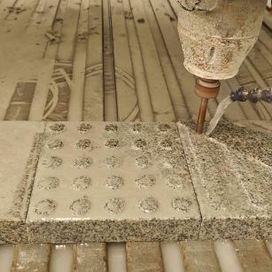 南昌 芝麻白花岗岩石材盲人石、盲道石、盲点石