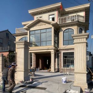 南昌 黄金麻花岗岩荔枝面别墅外墙干挂私家专属