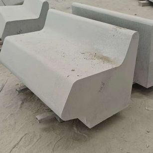 南昌 芝麻白花岗岩异形坐凳，石凳