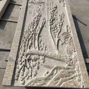 南昌 黄金麻雕刻板浮雕迎客松