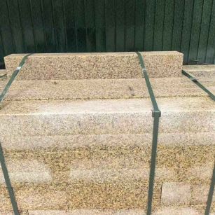 南昌 黄金麻花岗岩石材机切面栏杆料半成品