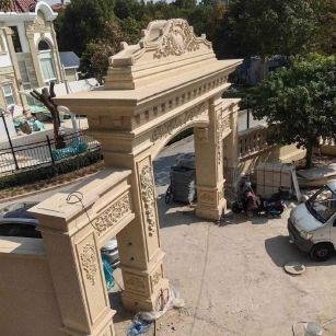 南昌 黄金麻荔枝面花岗岩别墅门楼