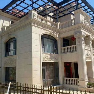 南昌 黄金麻花岗岩荔枝面别墅外墙干挂