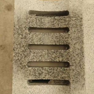 南昌 芝麻白拉丝面花岗岩U型开槽排水槽