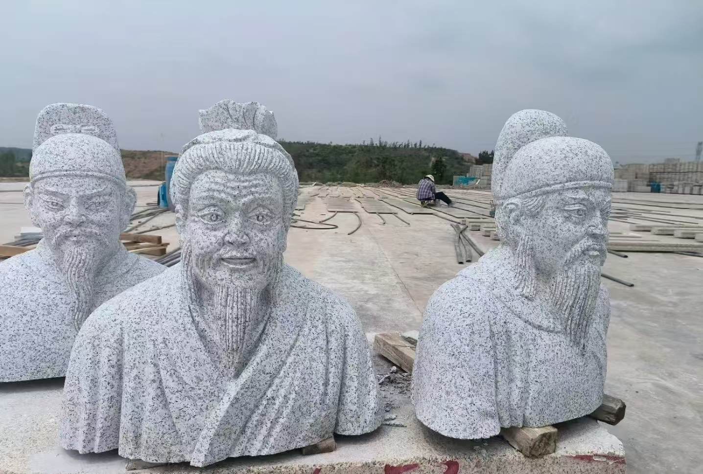 南昌 白麻花岗岩石材人物立体雕刻