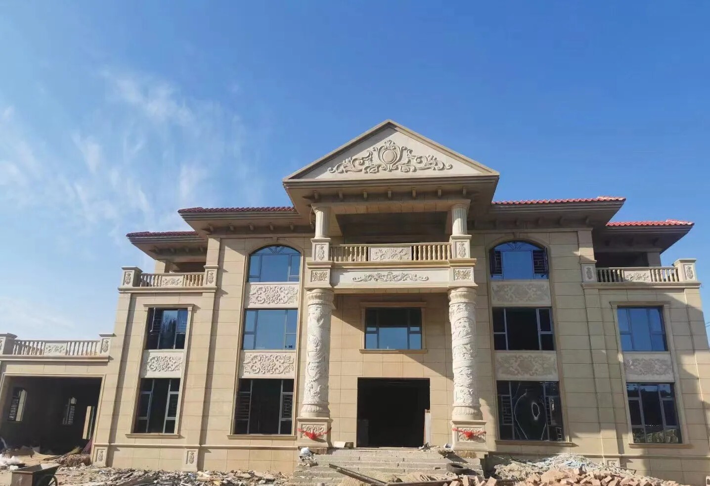 南昌 黄金麻花岗岩别墅外墙干挂