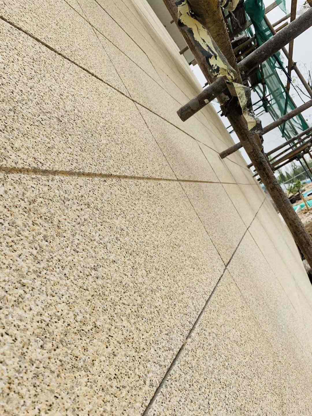 南昌 黄金麻花岗岩荔枝面外墙干挂石材效果示例