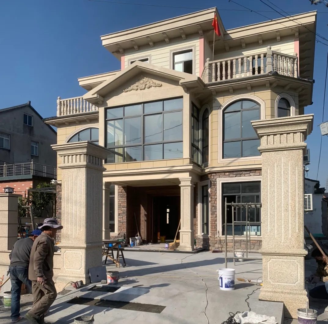 南昌 黄金麻花岗岩荔枝面别墅外墙干挂私家专属