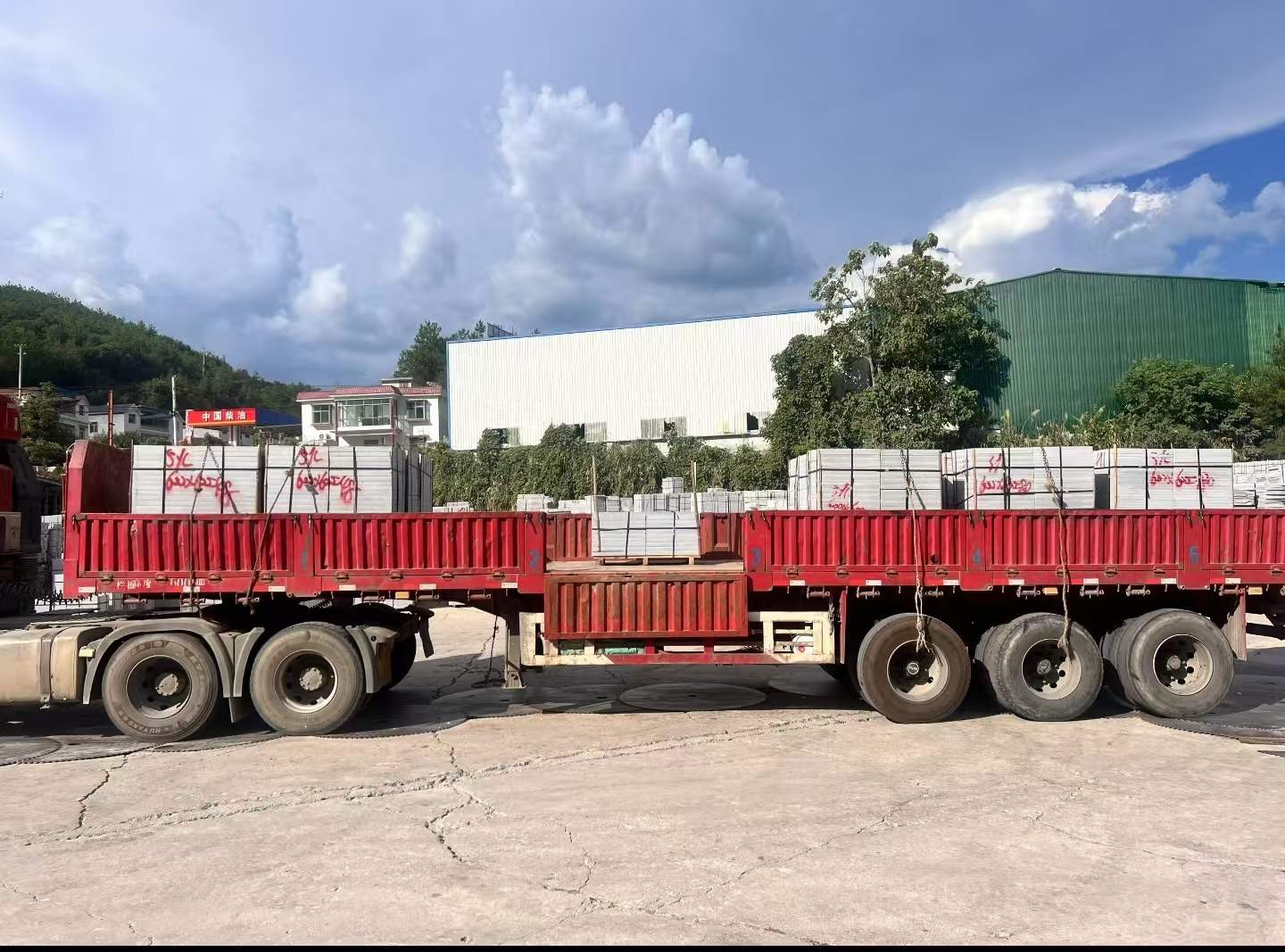 南昌 芝麻灰花岗岩地铺石出货日常